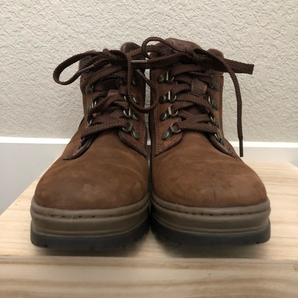 Timberland Dark Brown Leather Lace Up Hiking Boots 8.5 - Picture 7 of 11